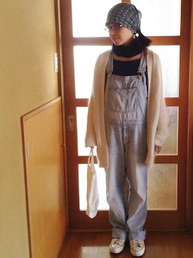 「Yohji Yamamoto（ヨウジヤマモト）のアイテム（カーディガン/ボレロ）」を使った、Sakuraさん（レディース・151cm）の秋コーディネート