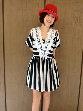 「Cartier」｜「アイテム（ワンピース/ドレス）」を使った、huangcherryさん（レディース・163cm）の夏コーディネート