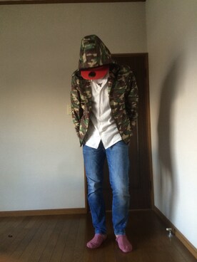 「GAP（ギャップ）のアイテム（ナイロンジャケット）」を使った、ミチカさん（メンズ・171cm）の春コーディネート