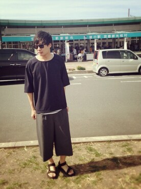「サングラススタイル」｜「アイテム（スラックス）」を使った、shotaさん（メンズ・178cm）の夏コーディネート
