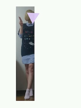 「ビックＴシャツ」｜「アイテム（その他）」を使った、Ayameさん（レディース・170cm）の夏コーディネート
