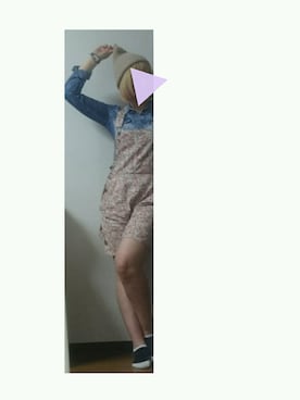 「ショート」｜「アイテム（オールインワン・サロペット）」を使った、Ayameさん（レディース・170cm）の秋コーディネート