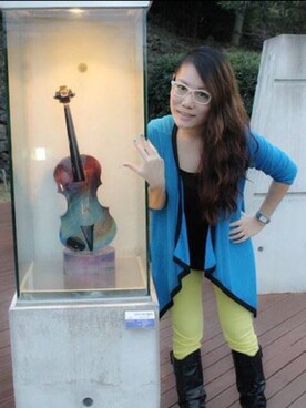 「travel」｜「アイテム（カーディガン/ボレロ）」を使った、Joyeux Carmenさん（レディース・163cm）の春コーディネート