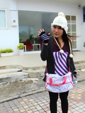 「travel」｜「アイテム（レギンス/スパッツ）」を使った、Joyeux Carmenさん（レディース・163cm）の春コーディネート