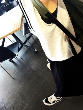 「函館」｜「アイテム（スニーカー）」を使った、ま ん た 。さん（レディース・158cm）の夏コーディネート