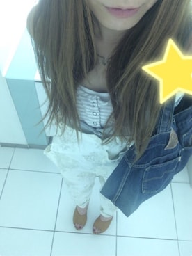 「CASIO」｜「アイテム（オールインワン・サロペット）」を使った、あやちぇるさん（レディース・158cm）の夏コーディネート
