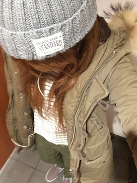 「MOUSSY（マウジー）のアイテム（モッズコート）」を使った、あやちぇるさん（レディース・158cm）の冬コーディネート