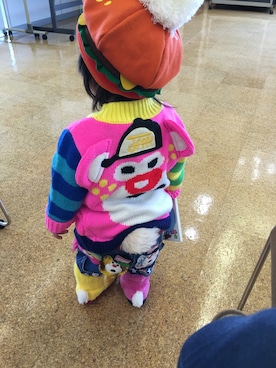 「JAM（ジャム）のアイテム（ハンチング/ベレー帽）」を使った、ヒロさん（キッズ・80cm）の冬コーディネート