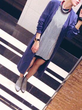 「MONKI（モンキ）のアイテム（テーラードジャケット）」を使った、ecinueさん（レディース・157cm）の秋コーディネート