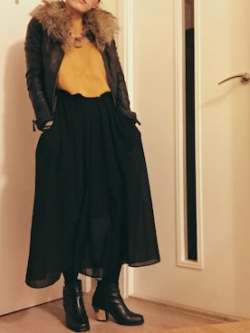 「PRIMARK（プライマーク）のアイテム（ジャケット/アウター）」を使った、ecinueさん（レディース・157cm）の冬コーディネート