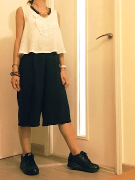 「PULL&BEAR（プルアンドベア）のアイテム（アクセサリー）」を使った、ecinueさん（レディース・157cm）の夏コーディネート