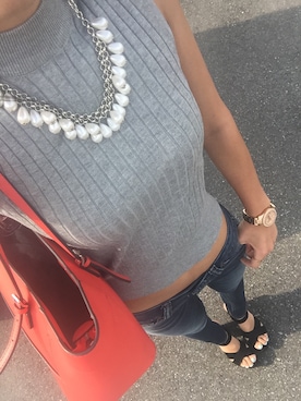 ネックレスを使った 大人かっこいい のレディース人気ファッションコーディネート Wear