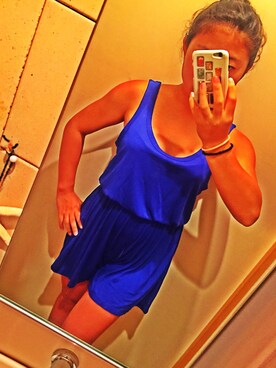 「H&M（エイチ・アンド・エム）のアイテム（つなぎ/オールインワン）」を使った、Ackeyさん（レディース・153cm）の秋コーディネート