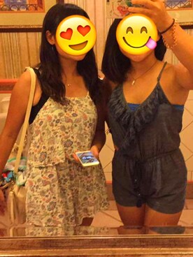 「American Eagle（アメリカンイーグル）のアイテム（つなぎ/オールインワン）」を使った、Ackeyさん（レディース・153cm）の夏コーディネート
