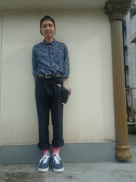 「原宿」｜beyond harajuku 飯島明さん（メンズ・173cm）の秋コーディネート