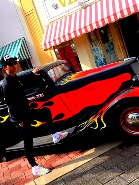 「SOPHNET.（ソフネット）のアイテム（ナイロンジャケット）」を使った、Iwasaki kaoさん（メンズ・175cm）の春コーディネート