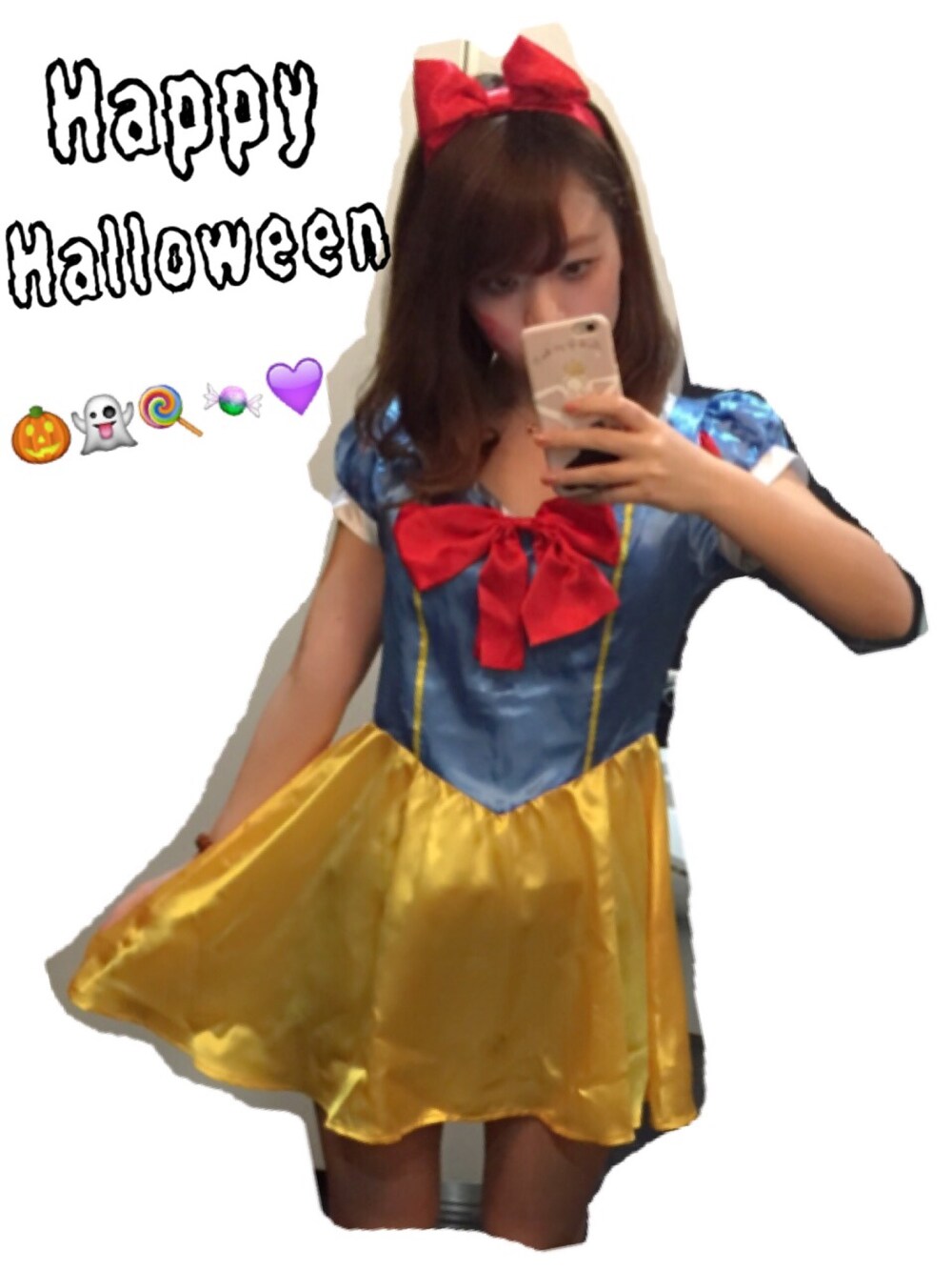 「halloween、ハロウィン、仮装、白雪姫」｜「ドンキホーテのアイテム（ワンピース、ブルー系）」を使った、さりーさん（レディース・157cm）の秋コーディネートの1枚目の写真