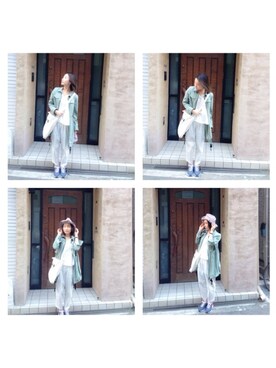 「着やせコーデ」｜「アイテム（その他アウター）」を使った、nan_5さん（レディース・159cm）の春コーディネート