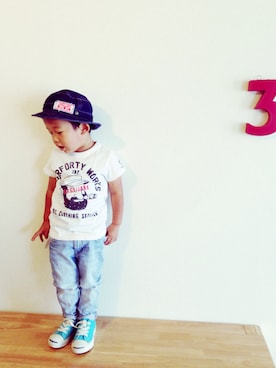 「OIL（オイル）のアイテム」を使った、ZENHALさん（キッズ・100cm）の夏コーディネート