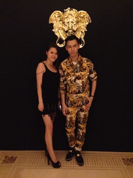「VERSACE（ヴェルサーチ）のアイテム（つなぎ/オールインワン）」を使った、ZACPOON さん（メンズ・185cm）の秋コーディネート