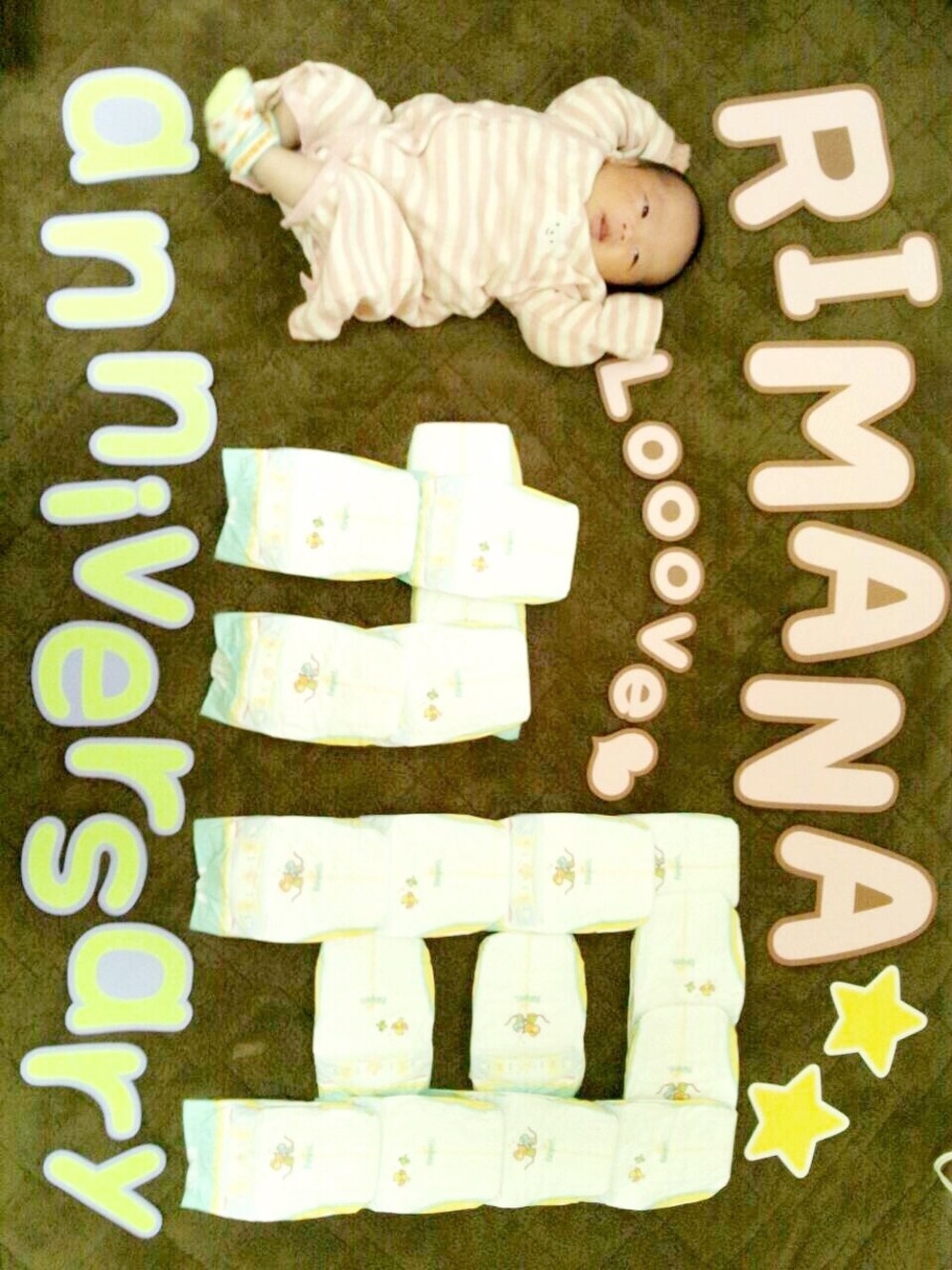 「baby」｜「♡のアイテム（ロンパース、ピンク系）」を使った、rimanaさん（キッズ・50cm）の秋コーディネートの1枚目の写真