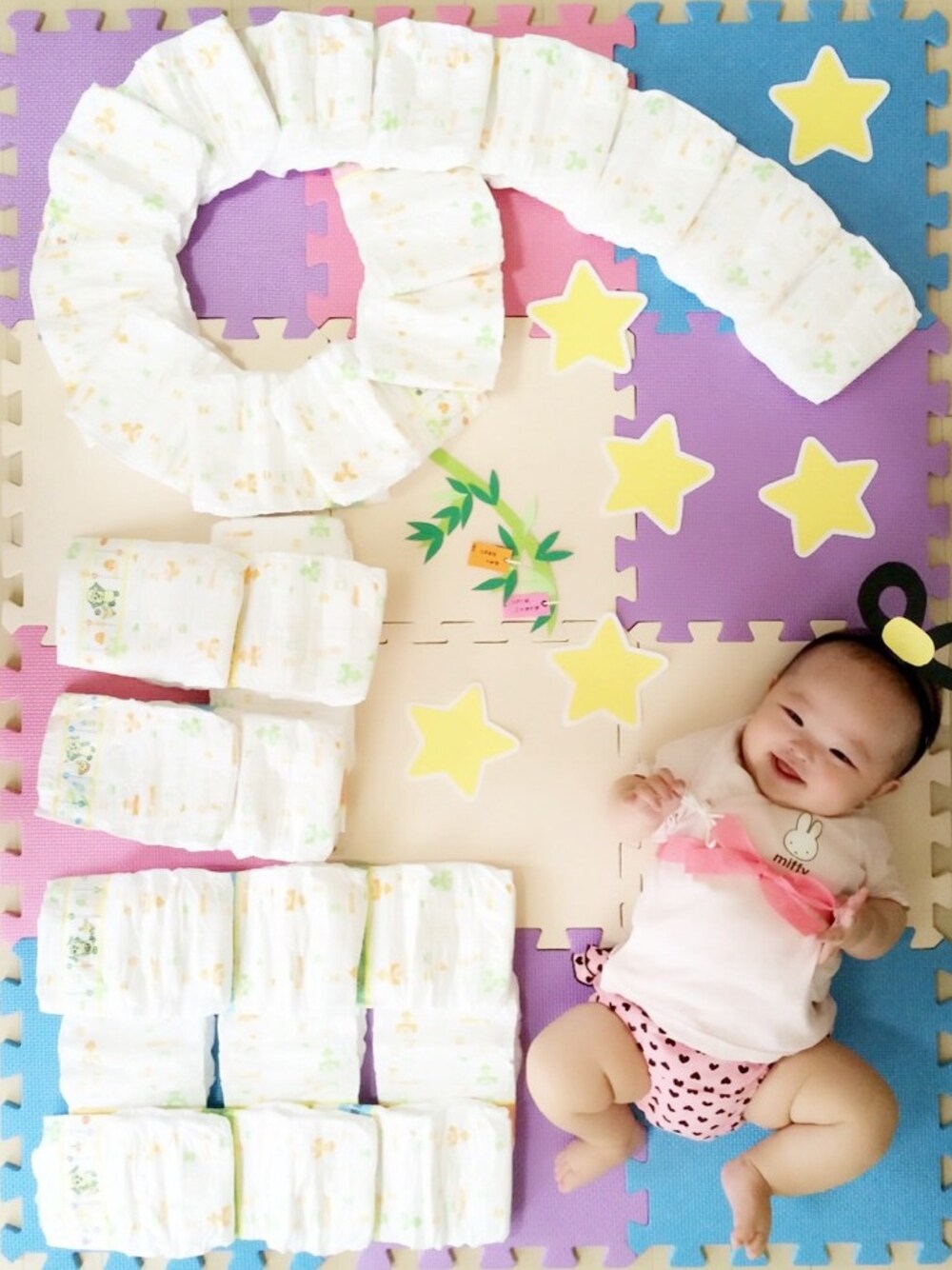 「baby」｜「♡のアイテム（カチューシャ、ブラック系）」を使った、rimanaさん（キッズ・60cm）の秋コーディネートの1枚目の写真
