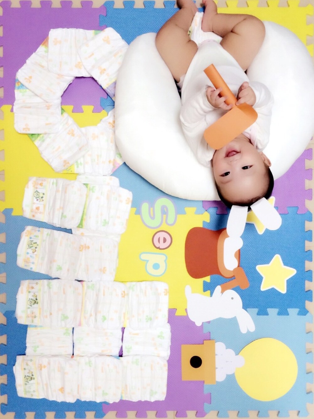 「baby」｜「♡のアイテム（カチューシャ、ホワイト系）」を使った、rimanaさん（キッズ・70cm）の秋コーディネートの1枚目の写真
