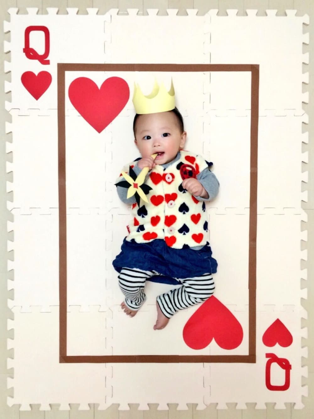 「baby」｜「Trumpのアイテム（カチューシャ、ホワイト系）」を使った、rimanaさん（キッズ・70cm）の秋コーディネートの1枚目の写真