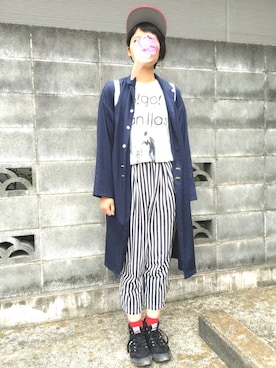 「FRAPBOIS」｜「アイテム（スラックス）」を使った、ゆきのこさん（レディース・161cm）の春コーディネート