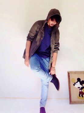 「フード」｜Kさん（メンズ・270cm）の秋コーディネート