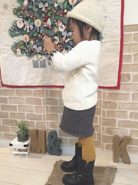 「RUGGEDWORKS」｜「アイテム（帽子）」を使った、Kotoさん（キッズ・100cm）の冬コーディネート