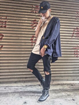 「survival（survival）のアイテム」を使った、Lance Chenさん（メンズ・183cm）の秋コーディネート