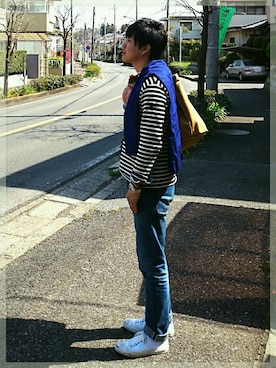 でーち。さん（メンズ・180cm）の春コーディネート