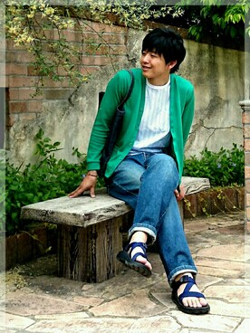 「ALOYE（アロイ）のアイテム」を使った、でーち。さん（メンズ・180cm）の春コーディネート