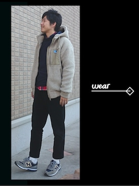 「HELLY HANSEN（ヘリーハンセン）のアイテム（ブルゾン）」を使った、でーち。さん（メンズ・180cm）の冬コーディネート