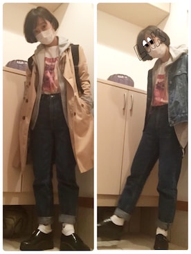 「ハイウエストデニム」｜hoyanさん（レディース・151cm）の春コーディネート