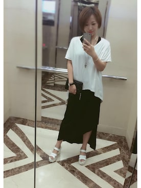 「I.Tのアイテム（パンツ）」を使った、Yui酱さん（レディース・165cm）の夏コーディネート