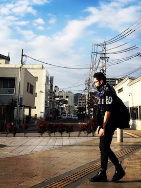 「other.（アザー）のアイテム（パンツ）」を使った、mikaさん（メンズ・173cm）の秋コーディネート