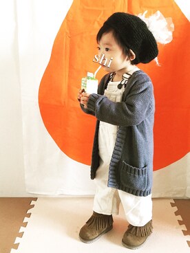 「marimekko（マリメッコ）のアイテム（その他）」を使った、Shi-さん（キッズ・70cm）の秋コーディネート
