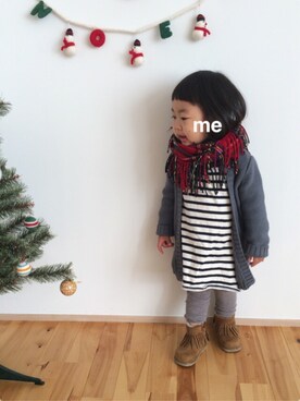 「トトロ」｜「アイテム（その他）」を使った、memetaroさん（キッズ・90cm）の秋コーディネート