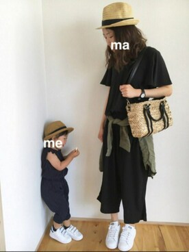 「アイテム（腕時計）」を使った、memetaroさん（キッズ・90cm）の春コーディネート