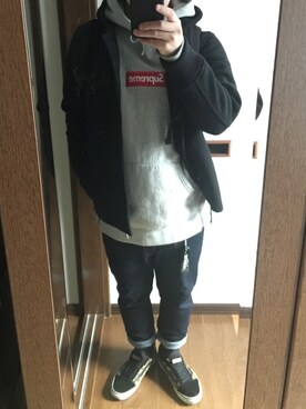 「XLARGE（エクストララージ）のアイテム（ピーコート）」を使った、Sneaker-boseさん（メンズ・175cm）の秋コーディネート