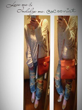 「GIVENCHY（ジバンシイ）のBAG（ショルダーバッグ、ブラウン系）」を使った、noaさん（レディース・153cm）の春コーディネート