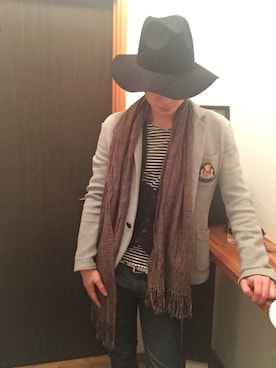 「UNIVERSAL LANGUAGE（ユニバーサルランゲージ）のアイテム（トップス）」を使った、tomohiroさん（メンズ・170cm）の冬コーディネート