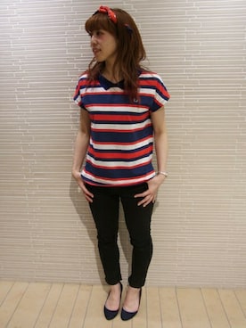 「FRED PERRY（フレッドペリー）のアイテム（財布/小物）」を使った、tomomiさん（レディース・153cm）の夏コーディネート