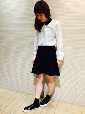 「FRED PERRY」｜tomomiさん（レディース・153cm）の夏コーディネート