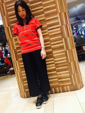 「FRED PERRY」｜tomomiさん（レディース・153cm）の春コーディネート