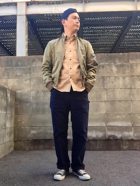 「東洋エンタープライズ（トーヨーエンタープライズ）のアイテム（トップス）」を使った、マービーさん（メンズ・167cm）の冬コーディネート