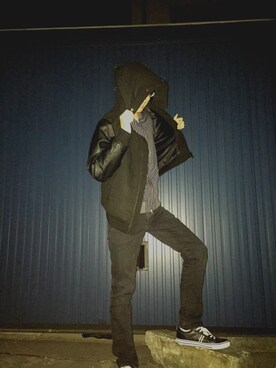 「ZARA（ザラ）のアイテム（スタジャン）」を使った、Mr.エイトビートさん（メンズ・172cm）の冬コーディネート