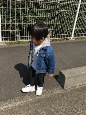「ドラフトGAP」｜「アイテム（デニムジャケット）」を使った、hinatanさん（キッズ・90cm）の夏コーディネート